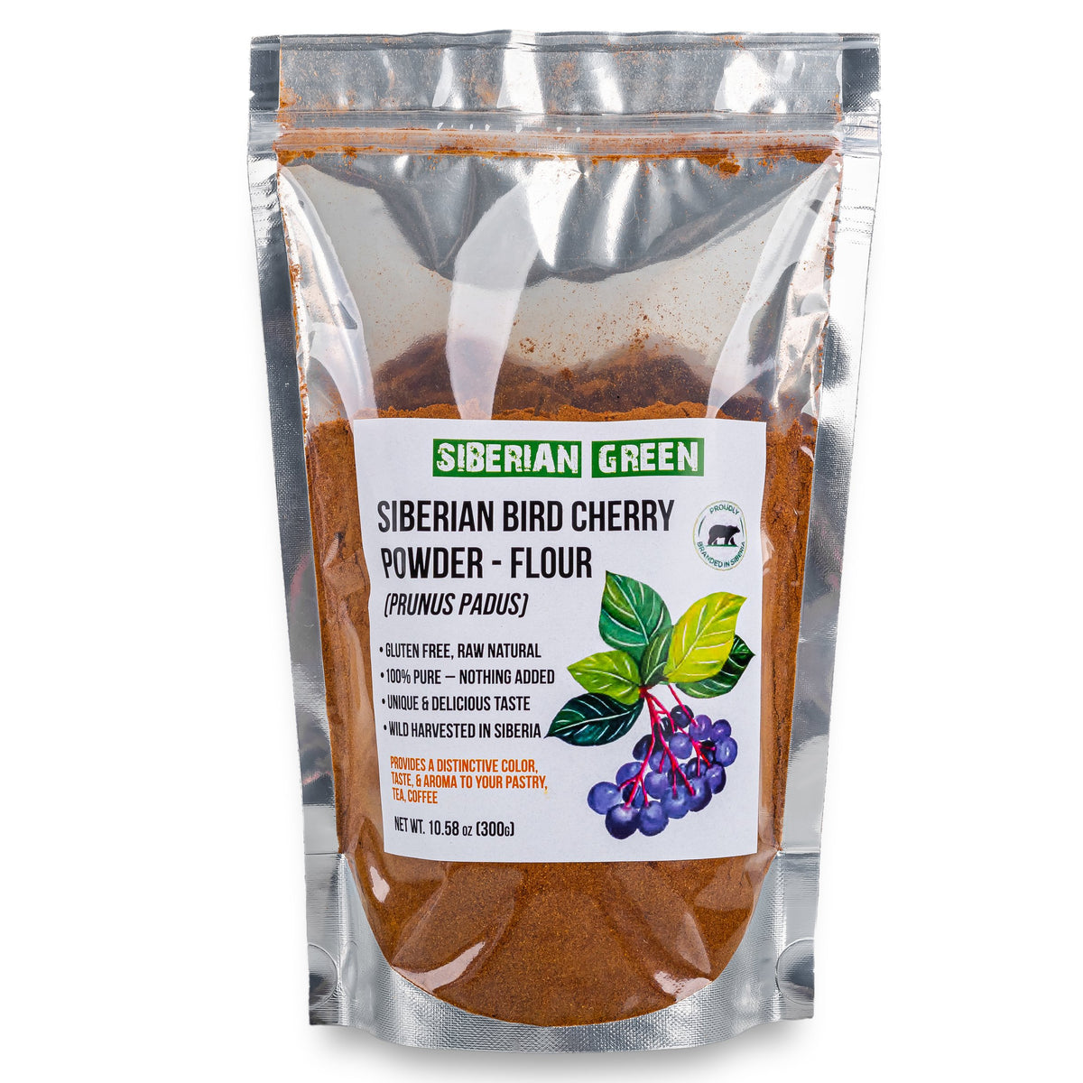 Siberian Altai Bird Cherry Powder (Flour) Raw Organic 300g