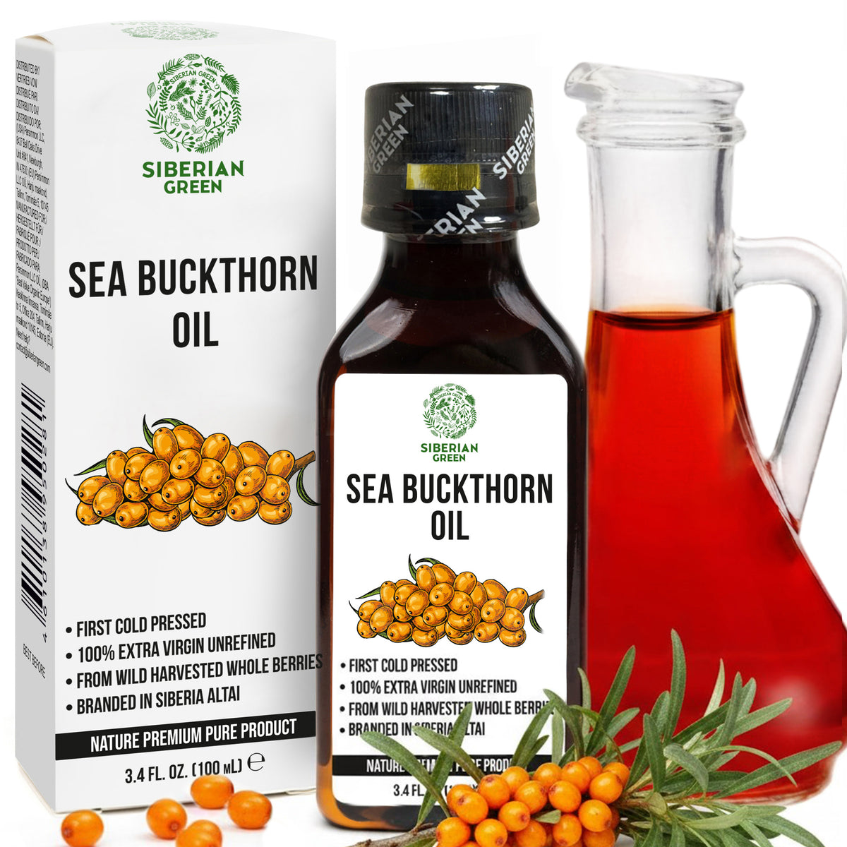 Siberian Sea Buckthorn Oil – Extra Virgin Cold Pressed 100ml
