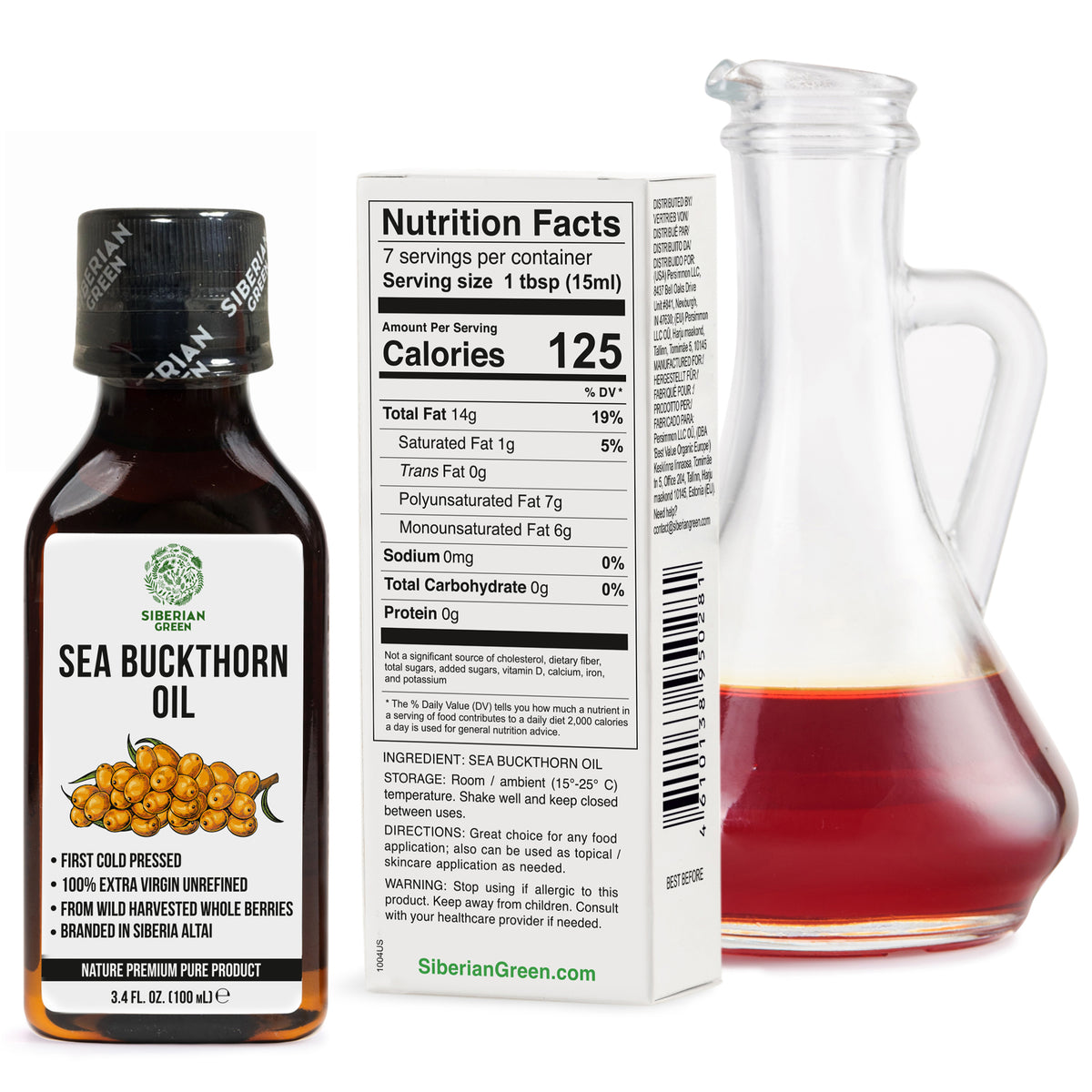 Siberian Sea Buckthorn Oil – Extra Virgin Cold Pressed 100ml