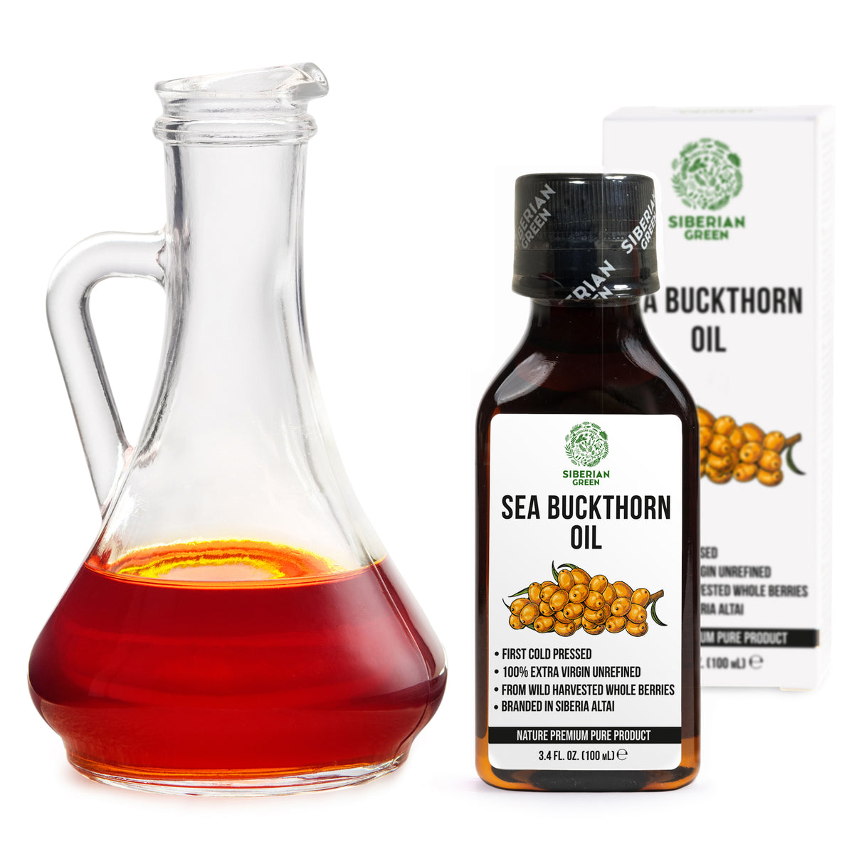 Siberian Sea Buckthorn Oil – Extra Virgin Cold Pressed 100ml