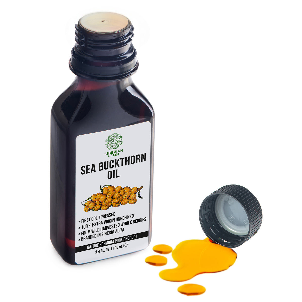 Siberian Sea Buckthorn Oil – Extra Virgin Cold Pressed 100ml