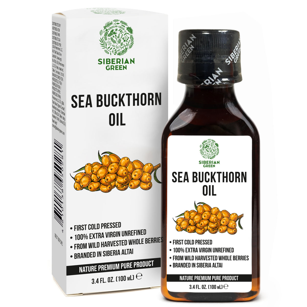 Siberian Sea Buckthorn Oil – Extra Virgin Cold Pressed 100ml