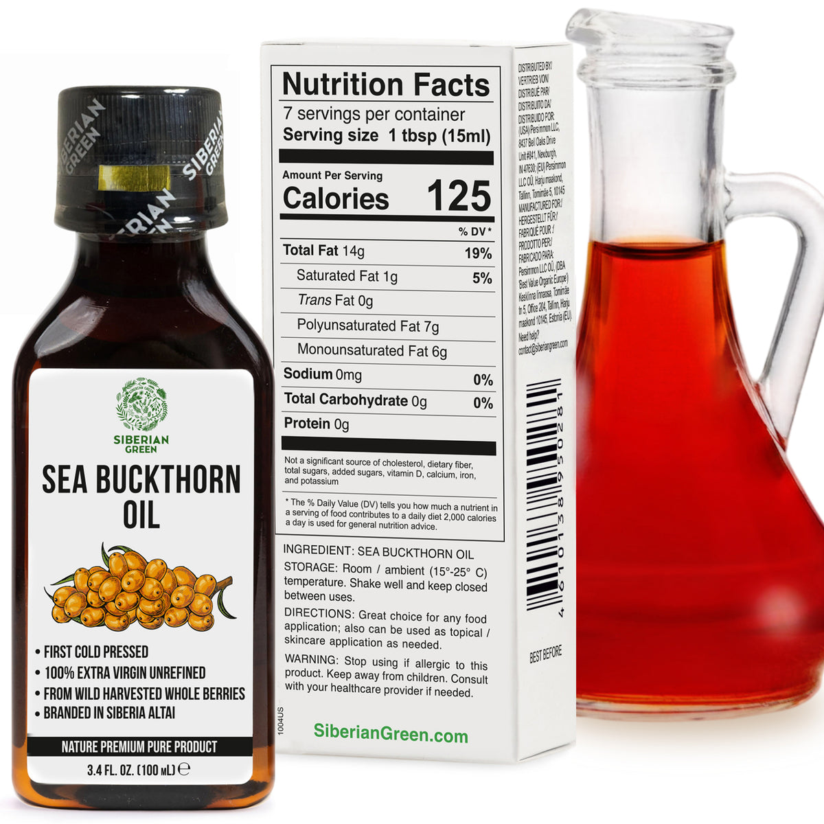 Siberian Sea Buckthorn Oil – Extra Virgin Cold Pressed 100ml