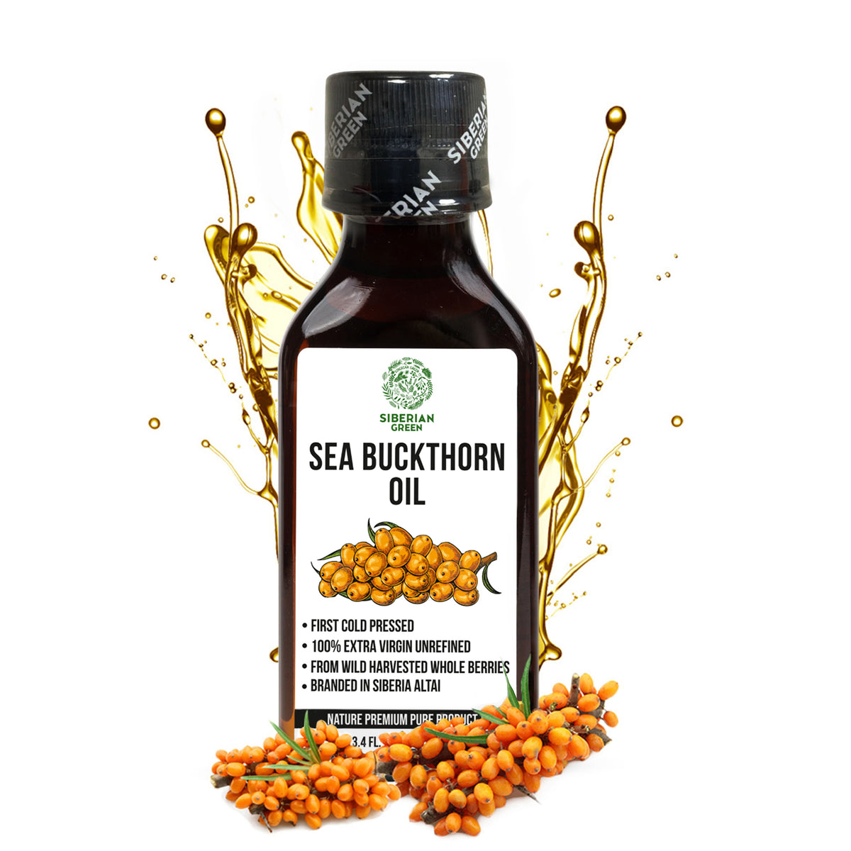 Siberian Sea Buckthorn Oil – Extra Virgin Cold Pressed 100ml