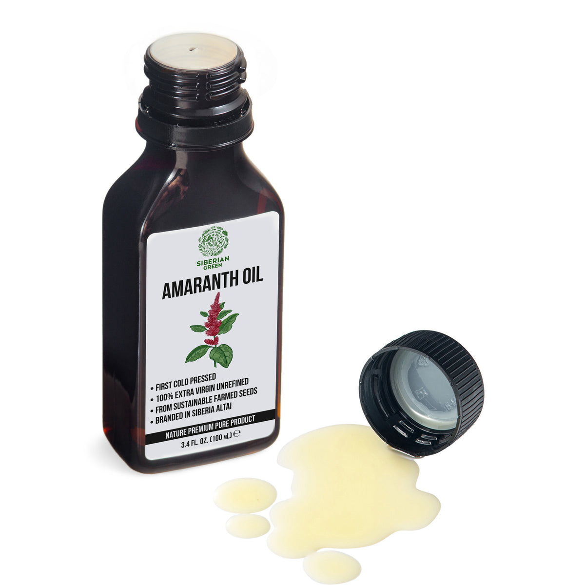 Siberian Amaranth Seed Oil – Extra Virgin, Cold-Pressed, 100 ml
