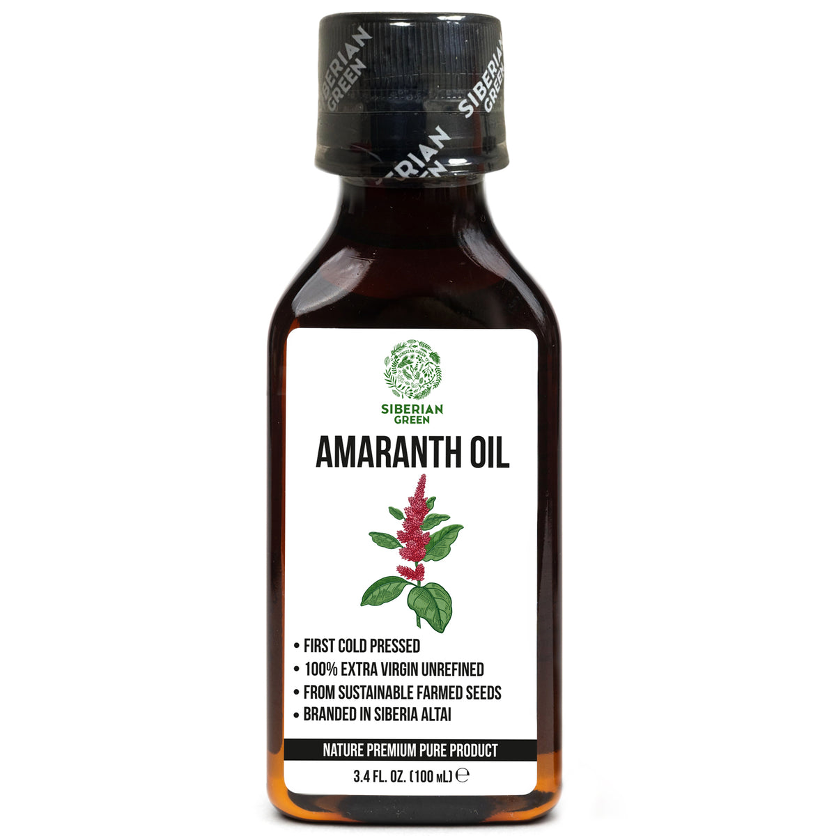 Siberian Amaranth Seed Oil – Extra Virgin, Cold-Pressed, 100 ml