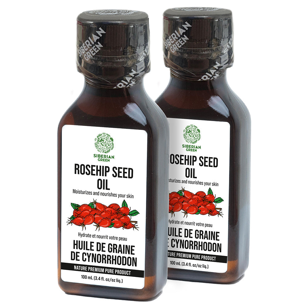 Siberian Green Wild Harvested Rosehip Seed Oil 100ml | Extra Virgin 100% Natural Skin and Wellness