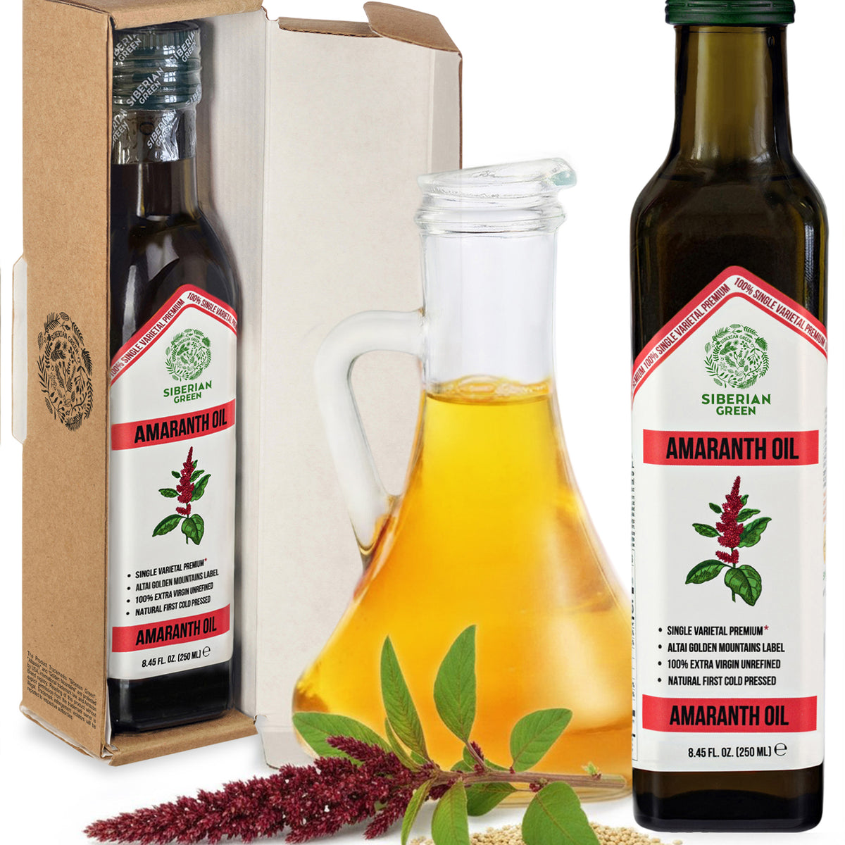 Siberian Green Amaranth Oil – 250ml Cold Pressed | Premium Skin & Wellness Oil