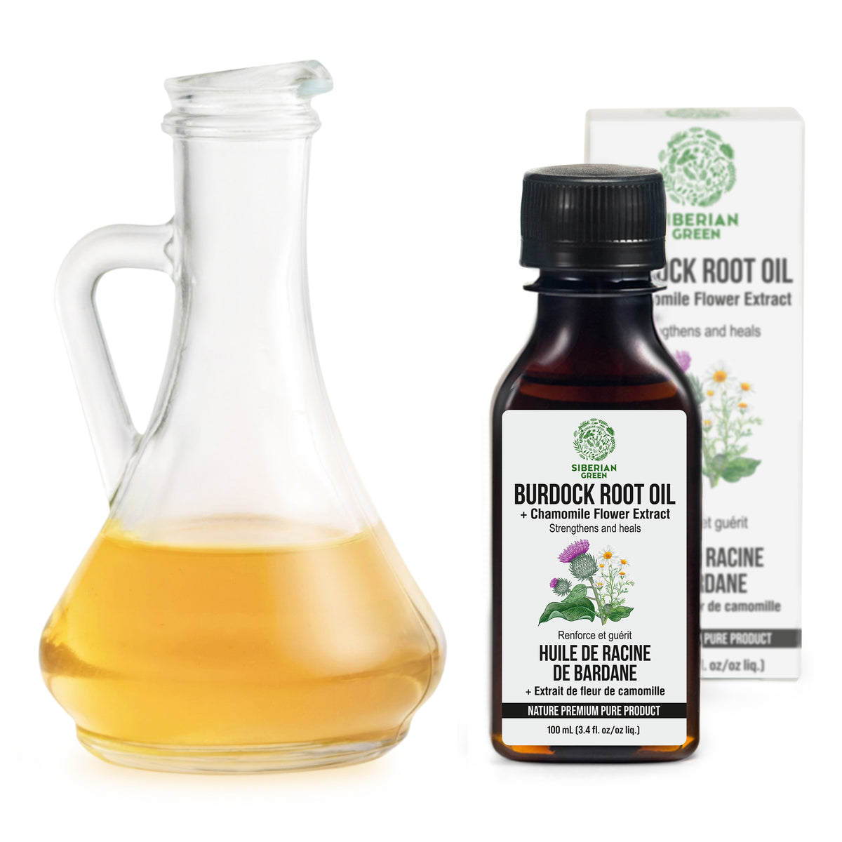 Burdock Oil Infused with Chamomile Extract – Natural Hair Care For Strength and Growth