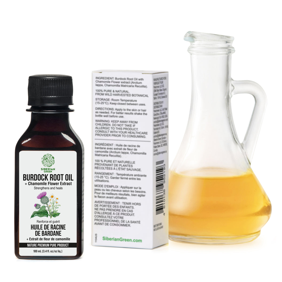 Burdock Oil Infused with Chamomile Extract – Natural Hair Care For Strength and Growth