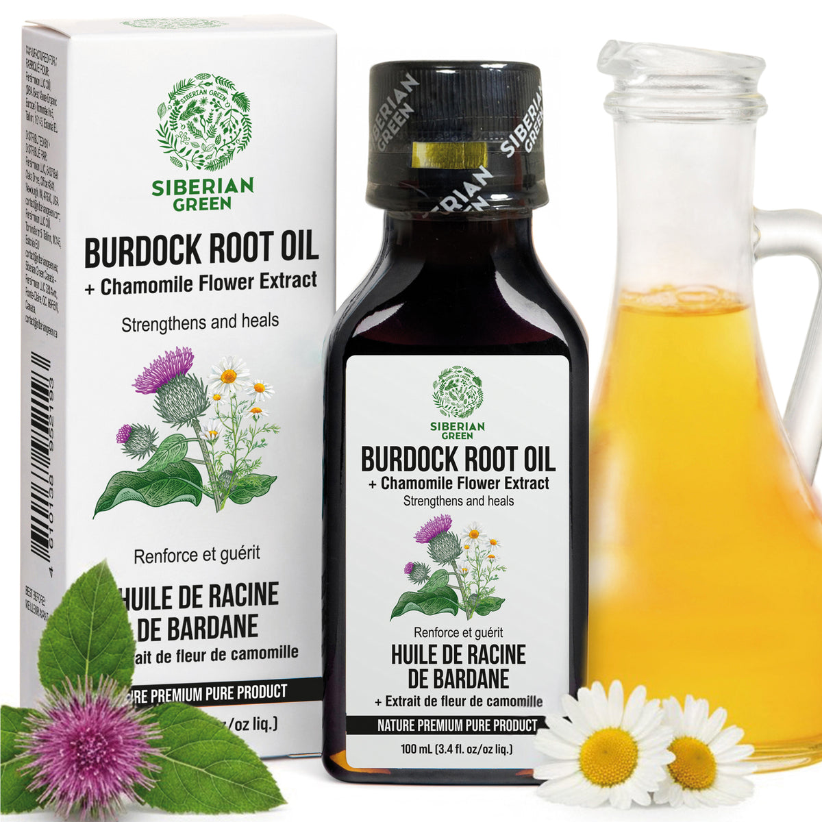 Burdock Oil Infused with Chamomile Extract – Natural Hair Care For Strength and Growth