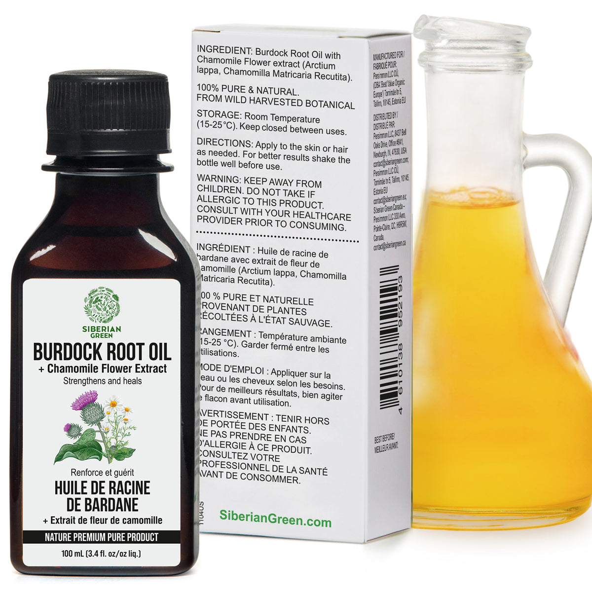 Burdock Oil Infused with Chamomile Extract – Natural Hair Care For Strength and Growth