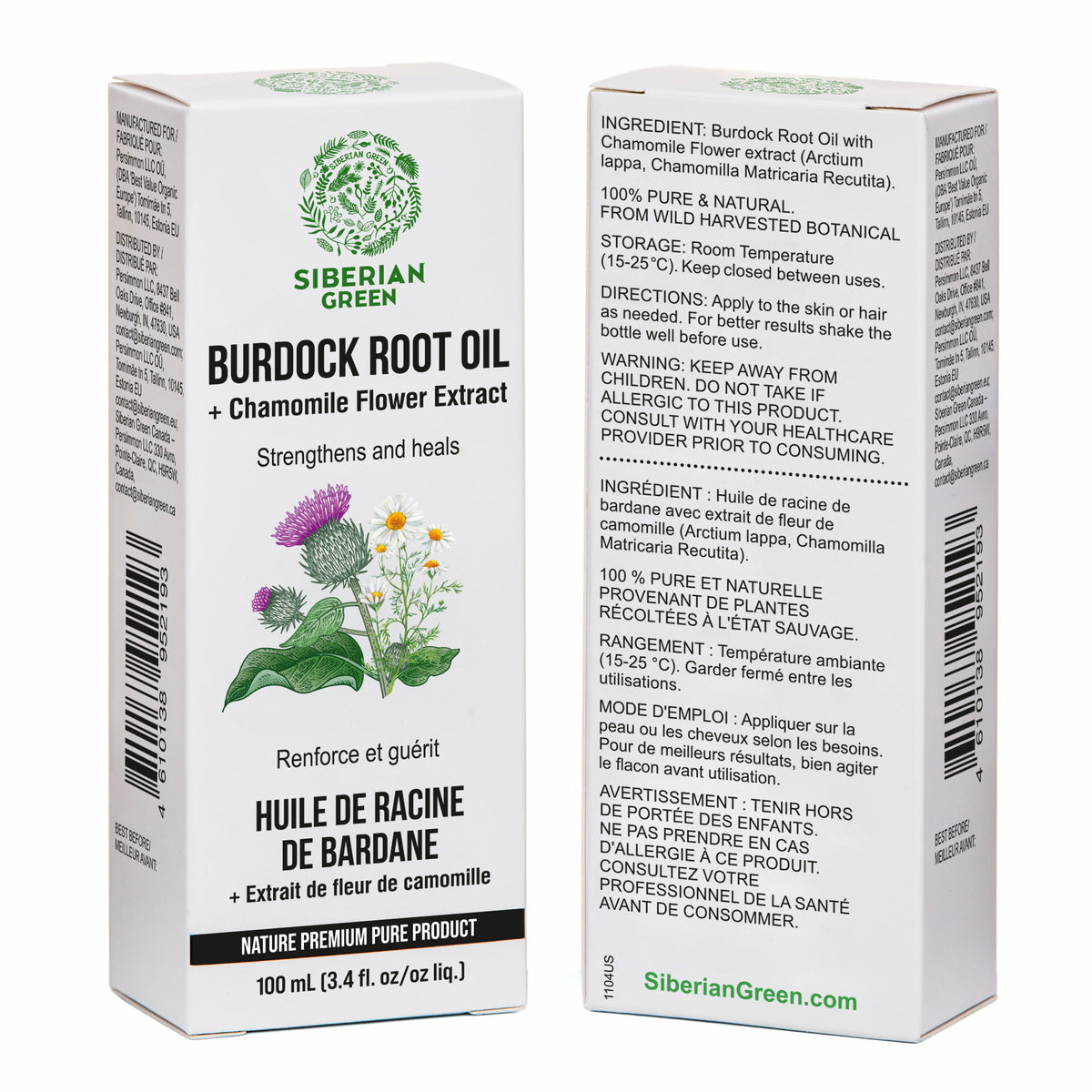 Burdock Oil Infused with Chamomile Extract – Natural Hair Care For Strength and Growth