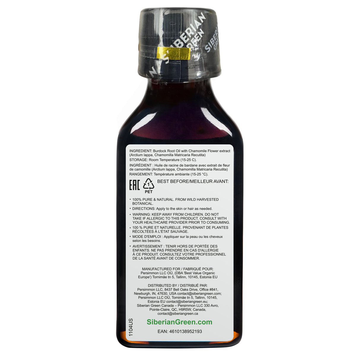 Burdock Oil Infused with Chamomile Extract – Natural Hair Care For Strength and Growth