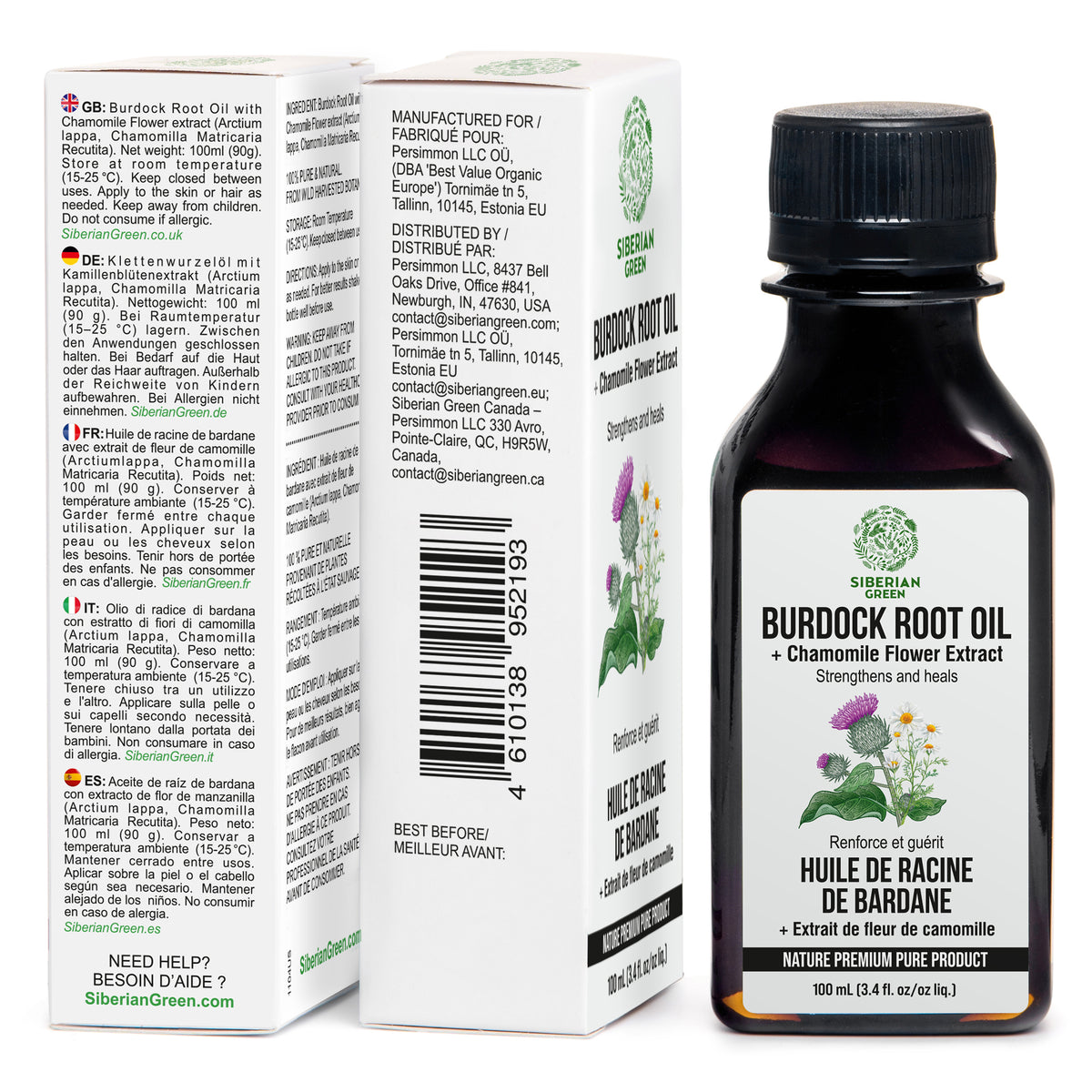 Burdock Oil Infused with Chamomile Extract – Natural Hair Care For Strength and Growth