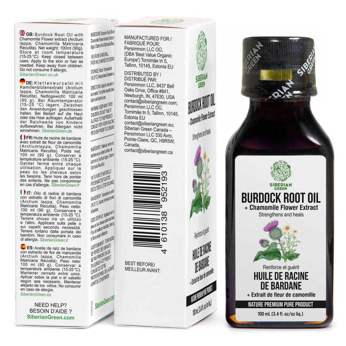Burdock Oil Infused with Chamomile Extract – Natural Hair Care For Strength and Growth