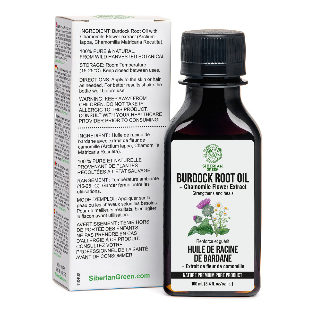 Burdock Oil Infused with Chamomile Extract – Natural Hair Care For Strength and Growth