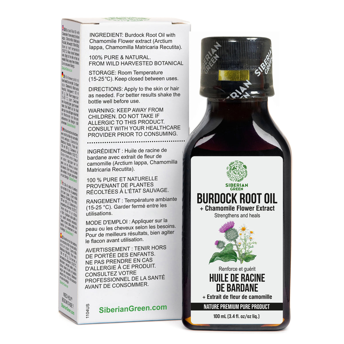 Burdock Oil Infused with Chamomile Extract – Natural Hair Care For Strength and Growth