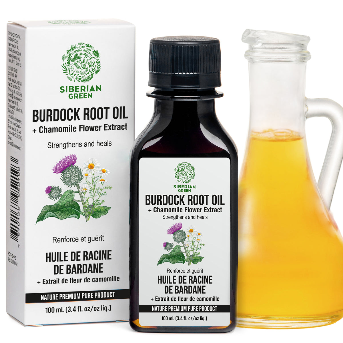 Burdock Oil Infused with Chamomile Extract – Natural Hair Care For Strength and Growth
