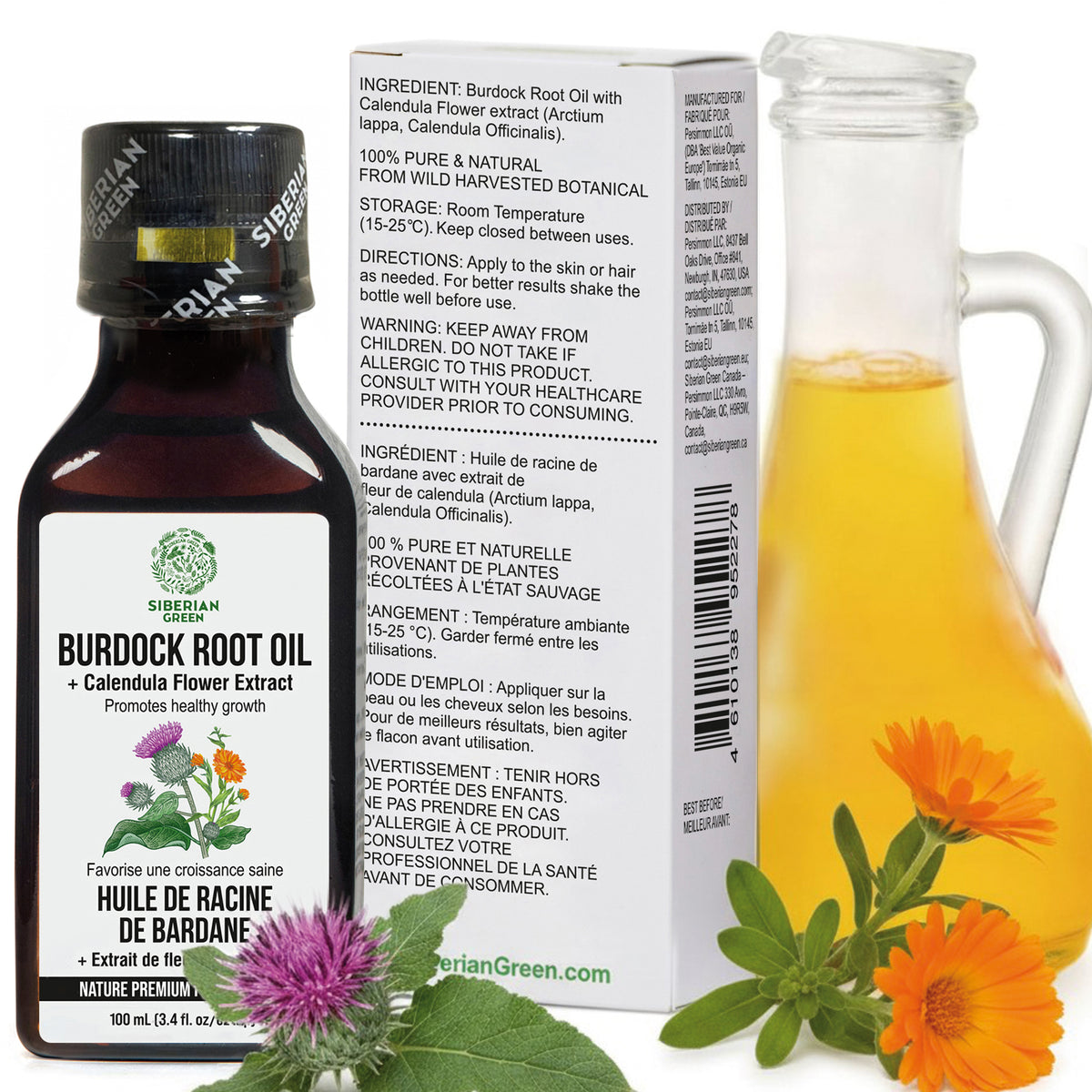 Organic Burdock Oil with Calendula Extract – For Stronger, Healthier Hair