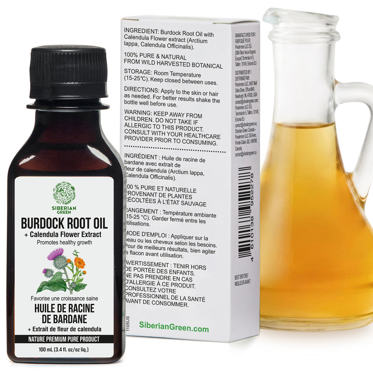 Organic Burdock Oil with Calendula Extract – For Stronger, Healthier Hair