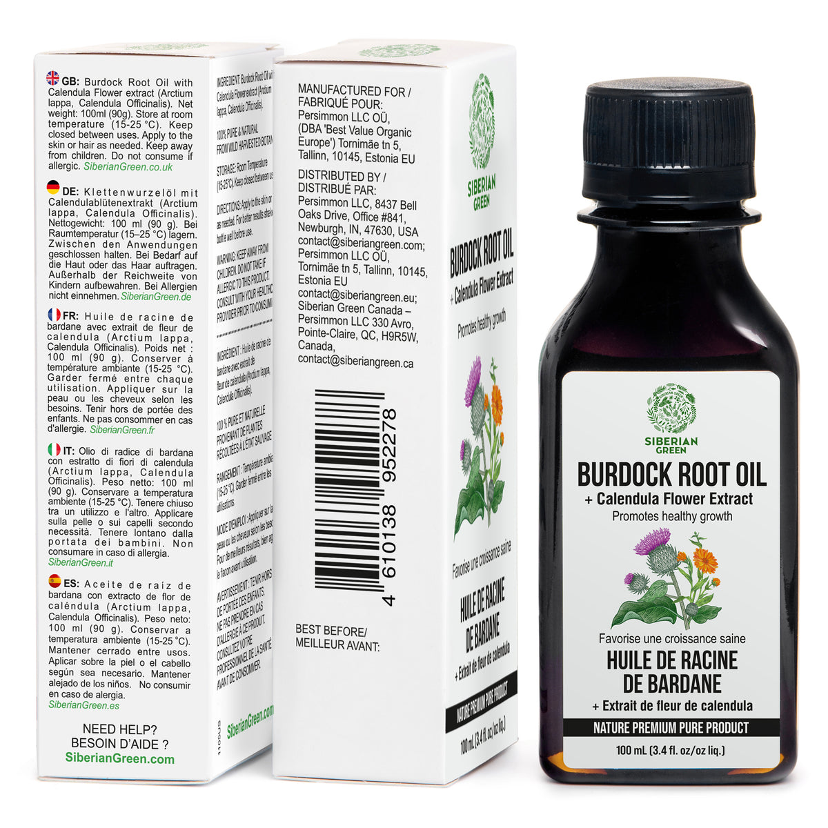 Organic Burdock Oil with Calendula Extract – For Stronger, Healthier Hair