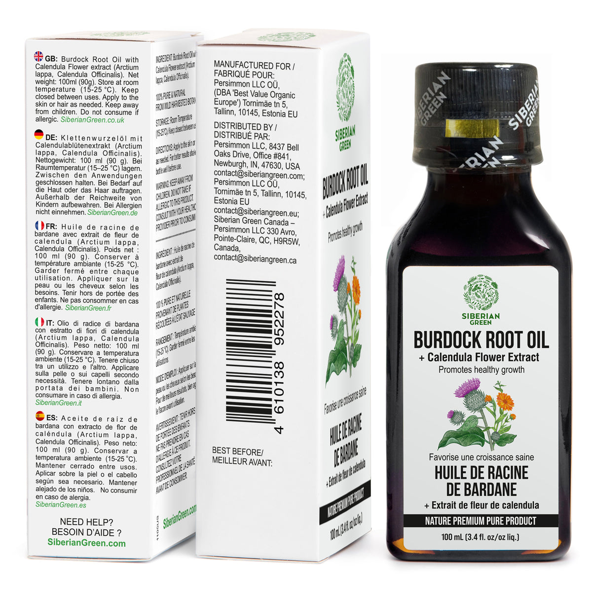 Organic Burdock Oil with Calendula Extract – For Stronger, Healthier Hair