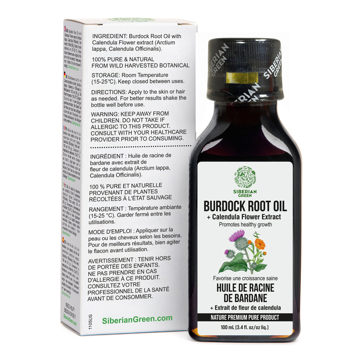 Organic Burdock Oil with Calendula Extract – For Stronger, Healthier Hair