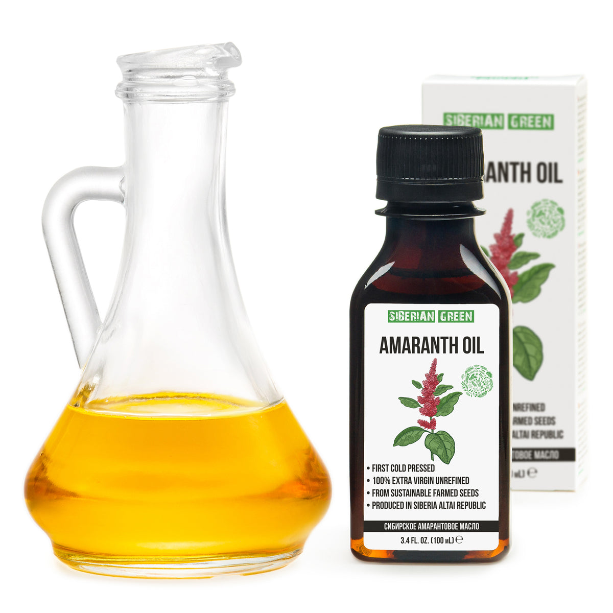 Siberian Amaranth Seed Oil – Extra Virgin, Cold-Pressed, 100 ml