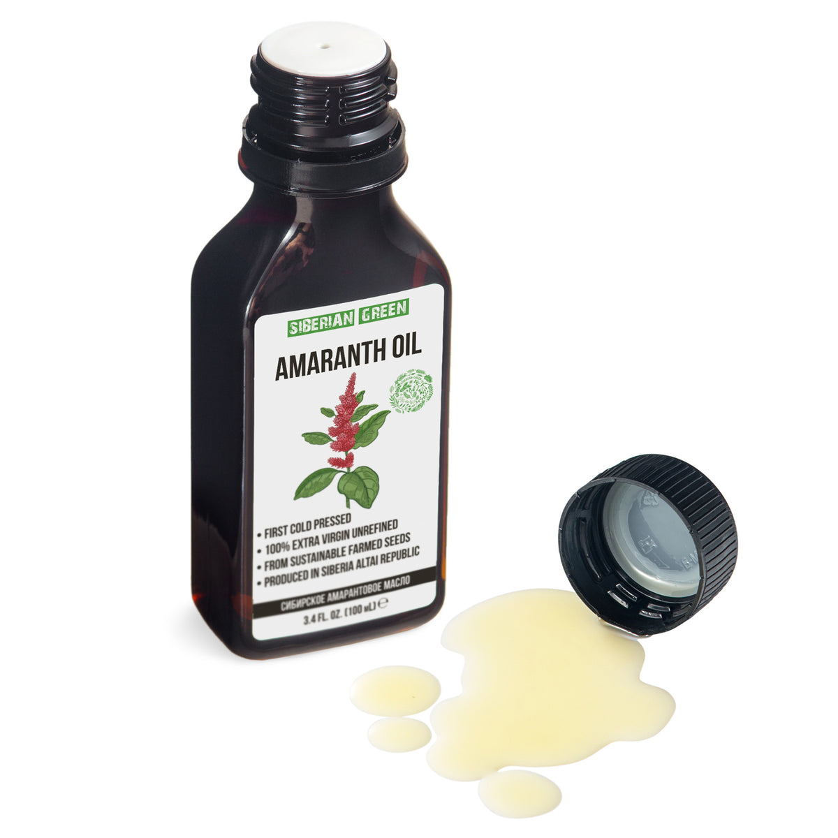 Siberian Amaranth Seed Oil – Extra Virgin, Cold-Pressed, 100 ml