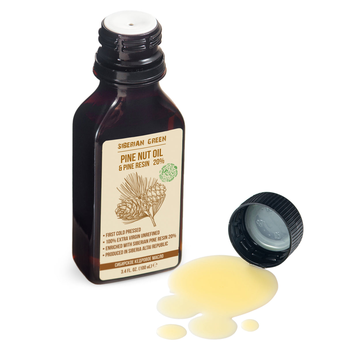 Siberian Pine Nut Oil with Pine Cedar Resin – 100ml