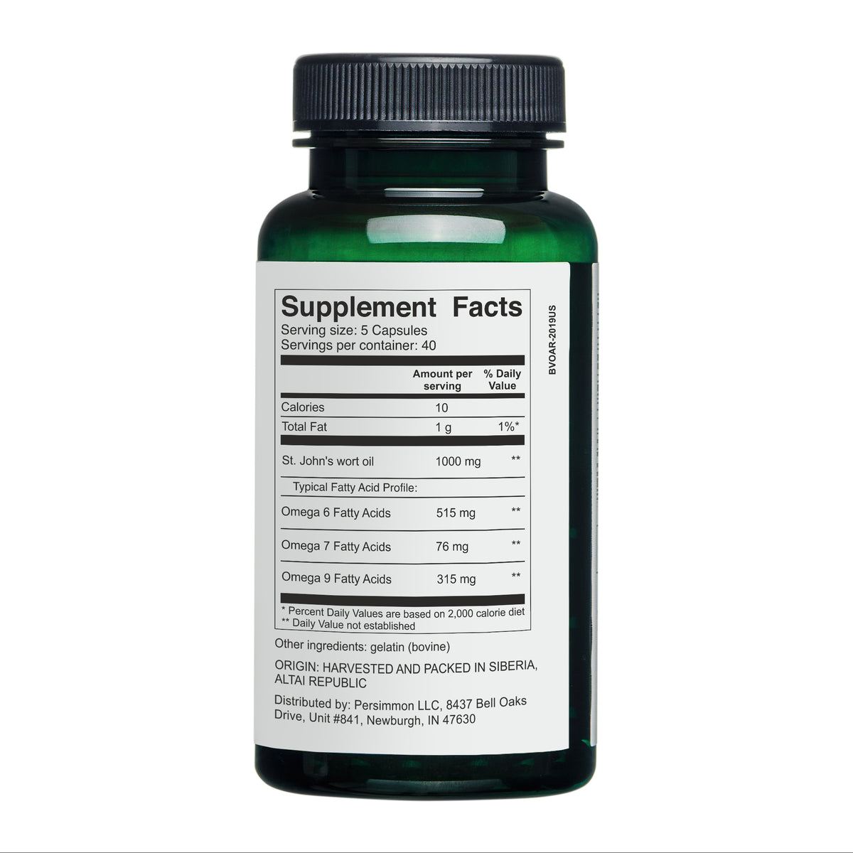 Siberian Green Organic St. John&#39;s Wort Oil Capsules - 200 softgel capsules