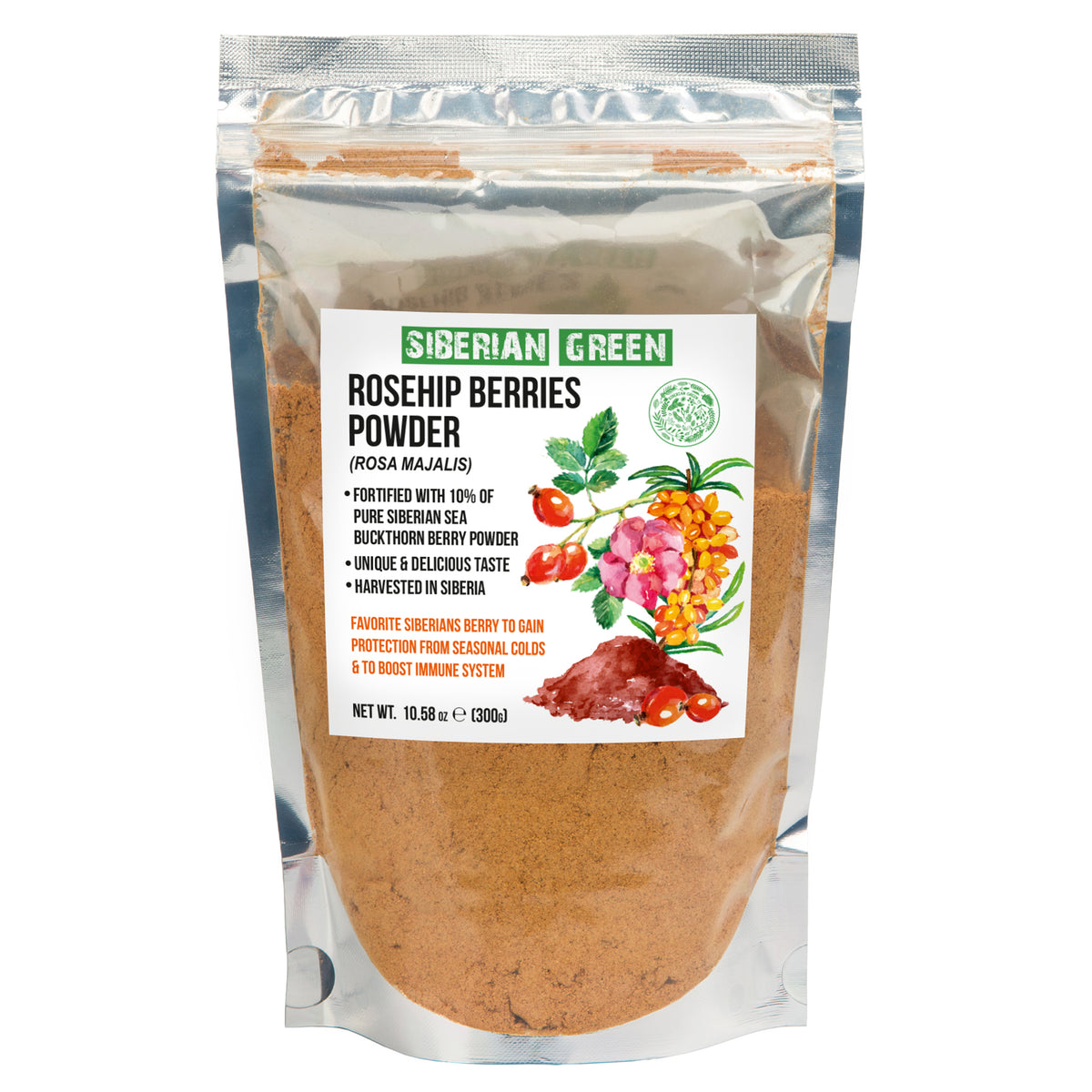 Siberian Rose Hips Powder - 300g | Herbal Tea &amp; Baking Flour