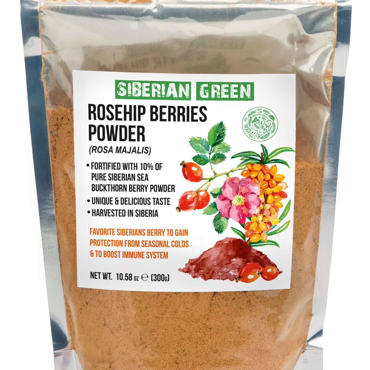 Siberian Rose Hips Powder - 300g | Herbal Tea &amp; Baking Flour