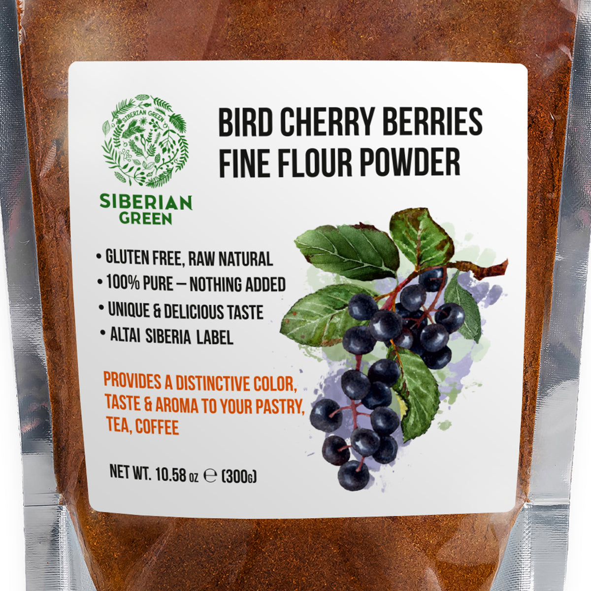 Siberian Altai Bird Cherry Powder (Flour) Raw Organic 300g