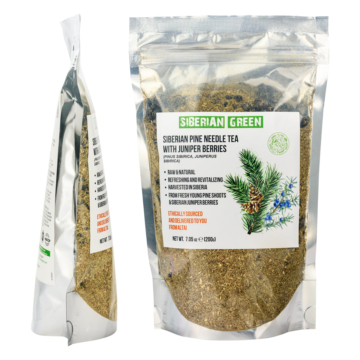 Siberian Pine Needle Tea Powder 200g – Wild Harvested Pinus Sibirica