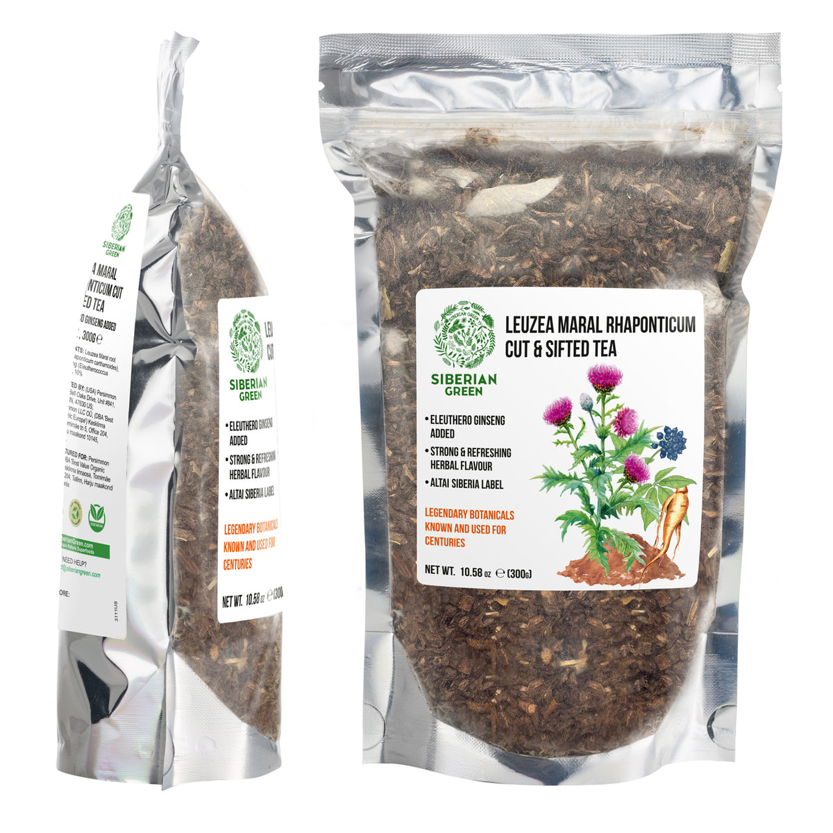 Maral Leuzea Root with Eleuthero Siberian Ginseng - 100% Natural Powder