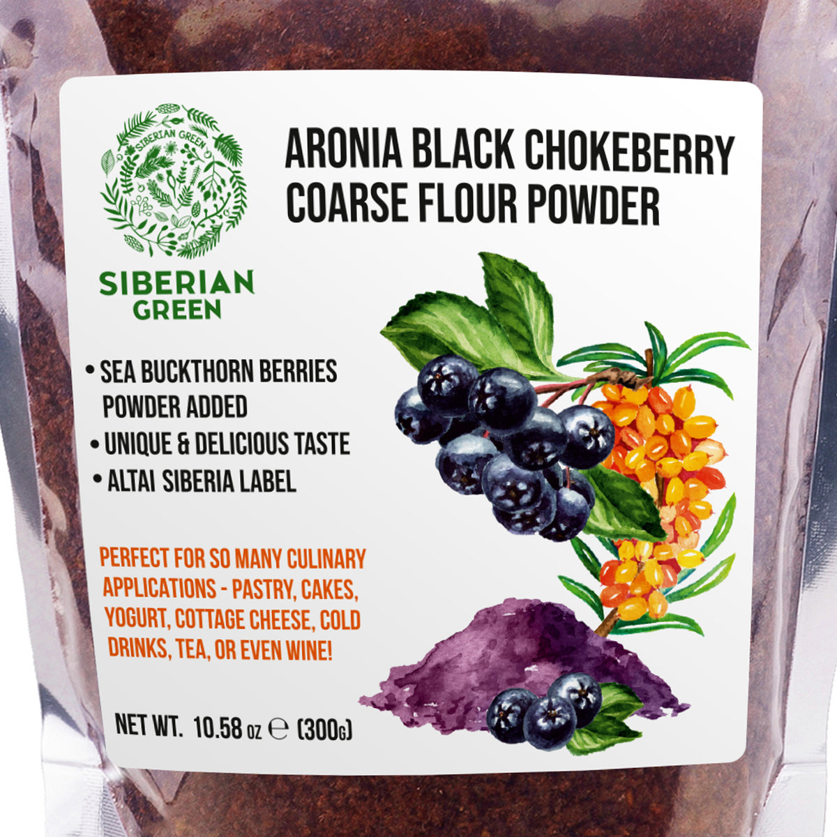 Aronia Black Chokeberry Powder with Sea Buckthorn berry powder – Superfood for a Healthy Diet in Australia
