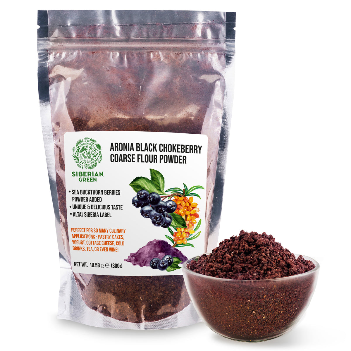 Aronia Black Chokeberry Powder with Sea Buckthorn berry powder – Superfood for a Healthy Diet in Australia