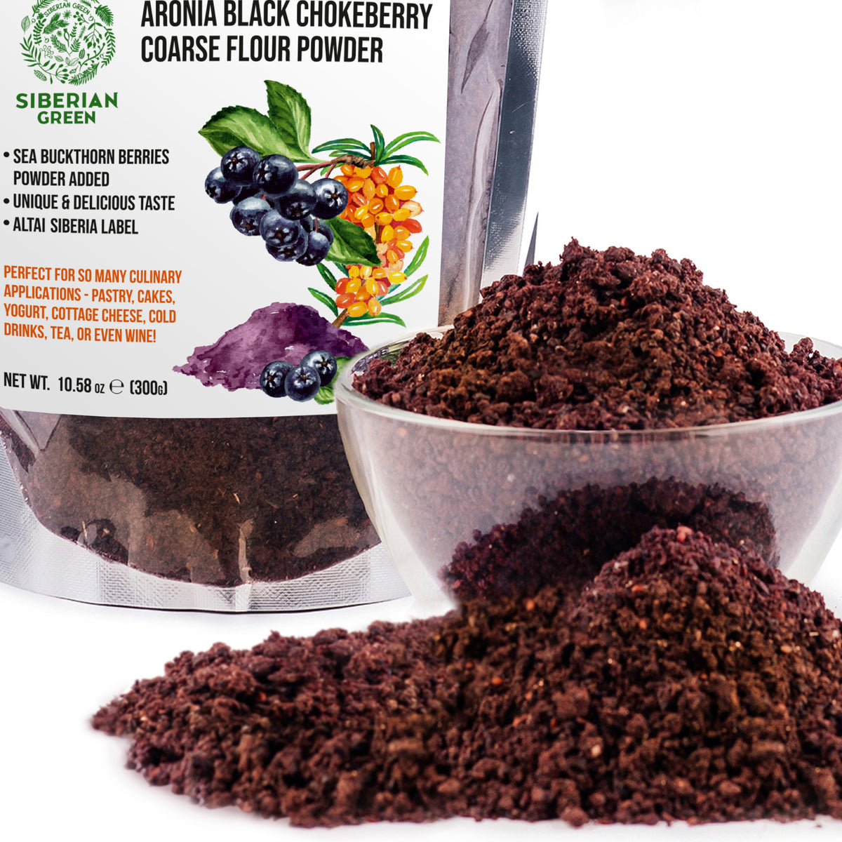 Aronia Black Chokeberry Powder with Sea Buckthorn berry powder – Superfood for a Healthy Diet in Australia