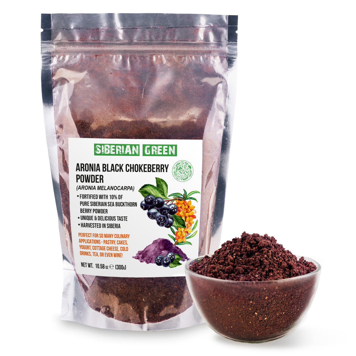 Aronia Black Chokeberry Powder with Sea Buckthorn berry powder – Superfood for a Healthy Diet in Australia