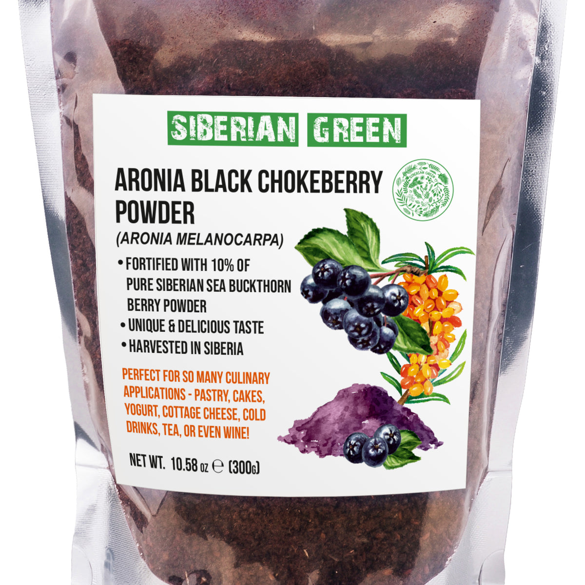Aronia Black Chokeberry Powder with Sea Buckthorn berry powder – Superfood for a Healthy Diet in Australia