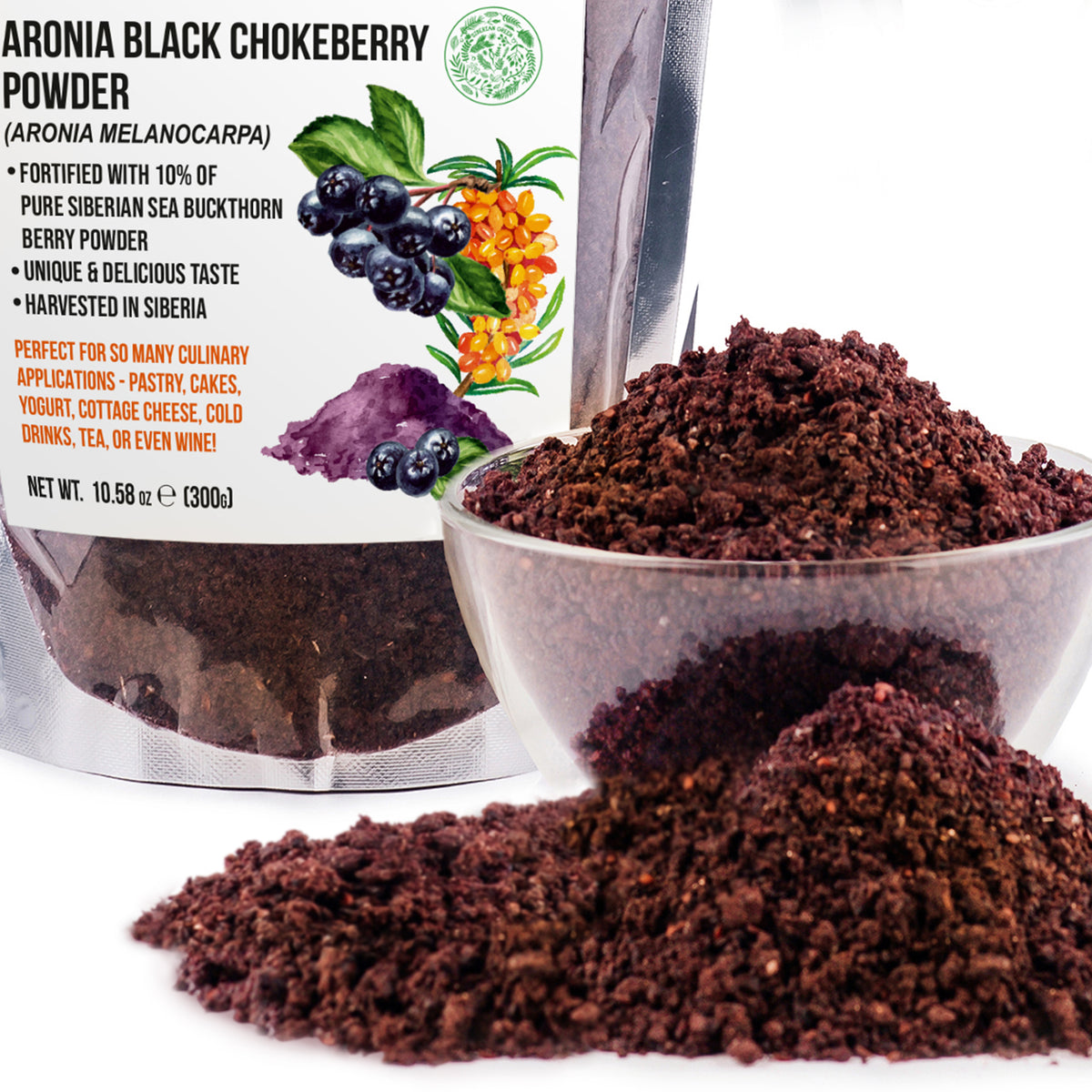 Aronia Black Chokeberry Powder with Sea Buckthorn berry powder – Superfood for a Healthy Diet in Australia