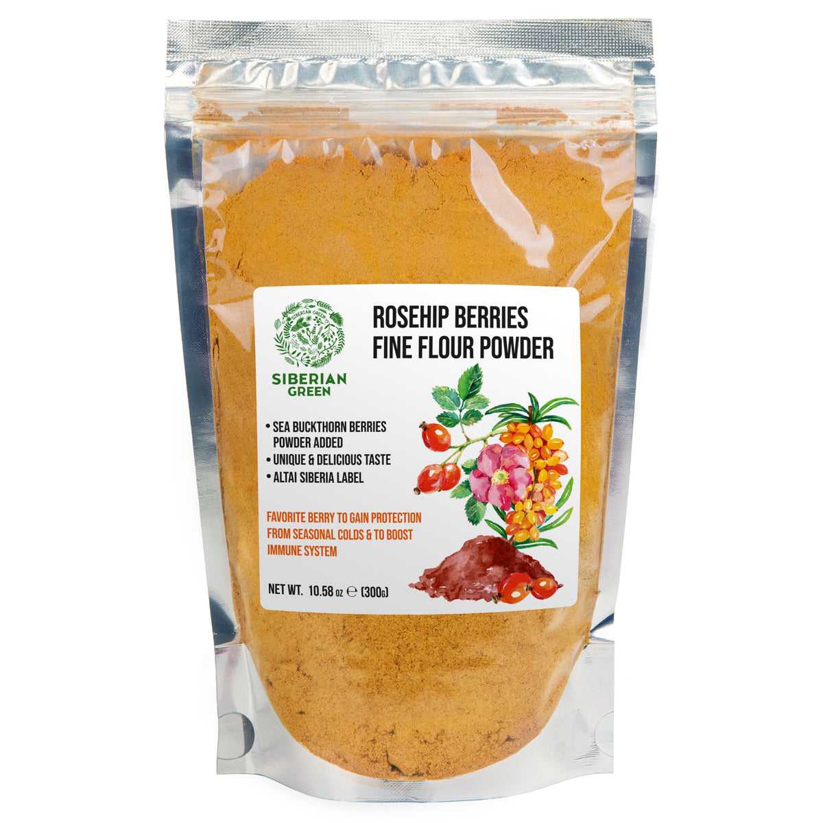 Siberian Rose Hips Powder - 300g | Herbal Tea & Baking Flour
