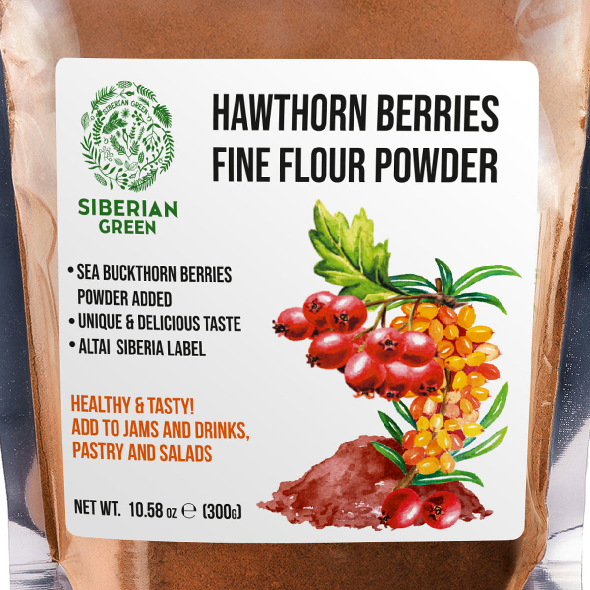 Siberian Hawthorn and Sea Buckthorn Powder – 300g