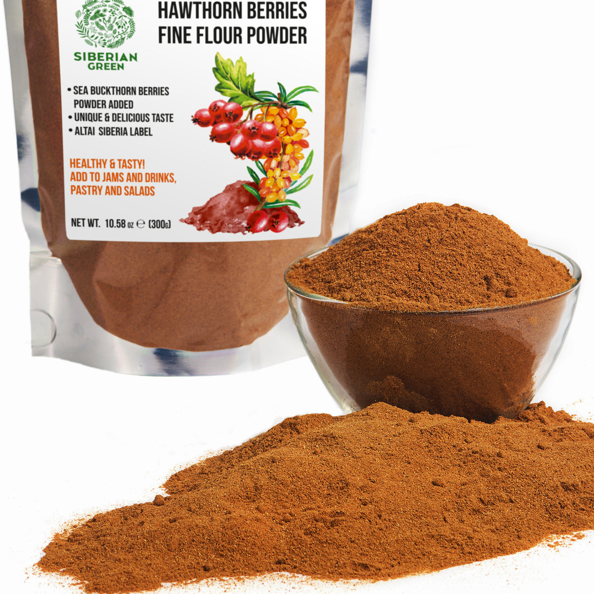 Siberian Hawthorn and Sea Buckthorn Powder – 300g