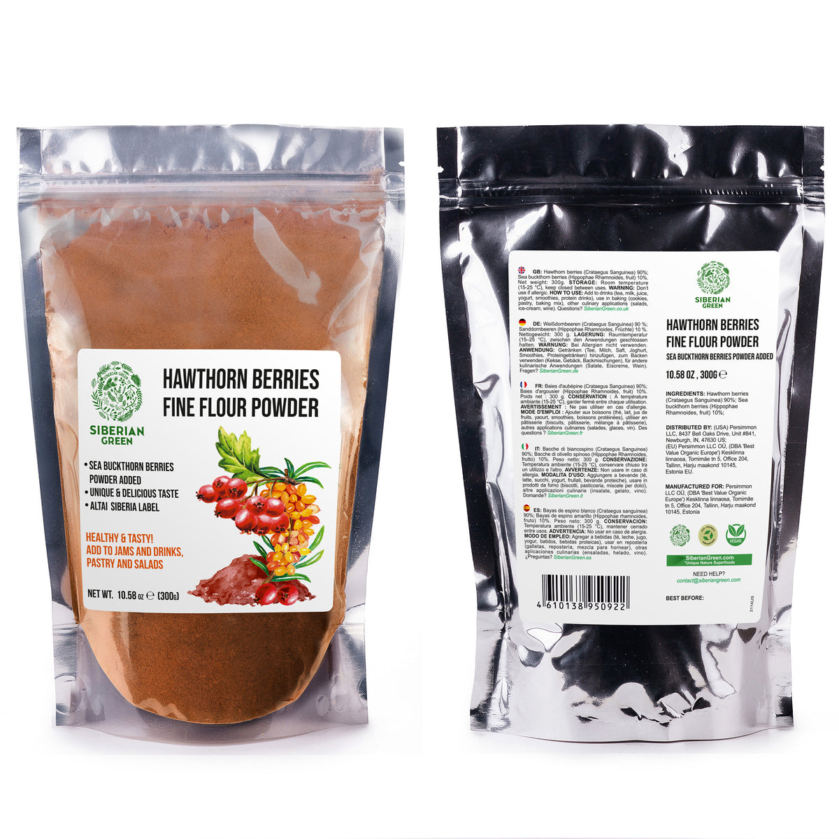 Siberian Hawthorn and Sea Buckthorn Powder – 300g