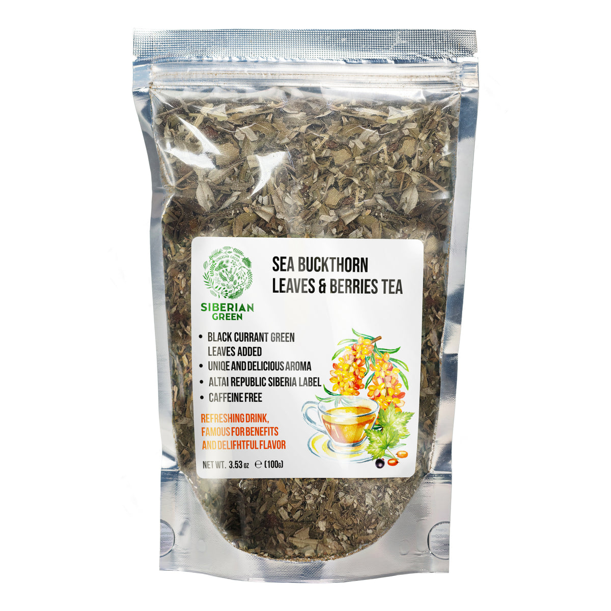 Sea Buckthorn and Black Currant Leaf Tea 100g