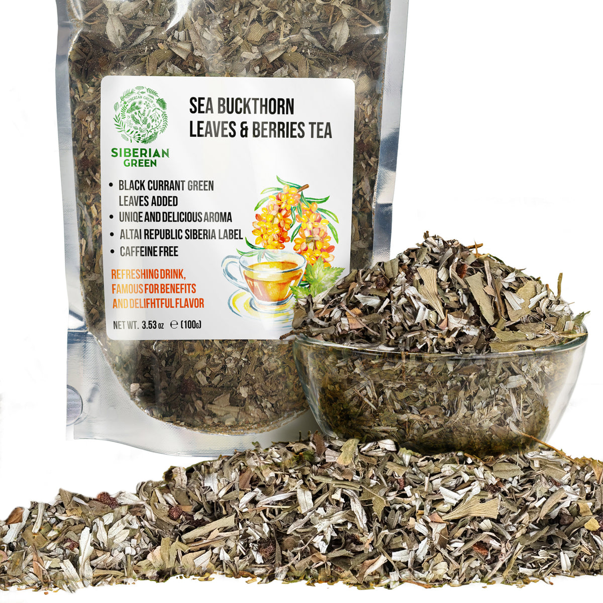 Sea Buckthorn and Black Currant Leaf Tea 100g