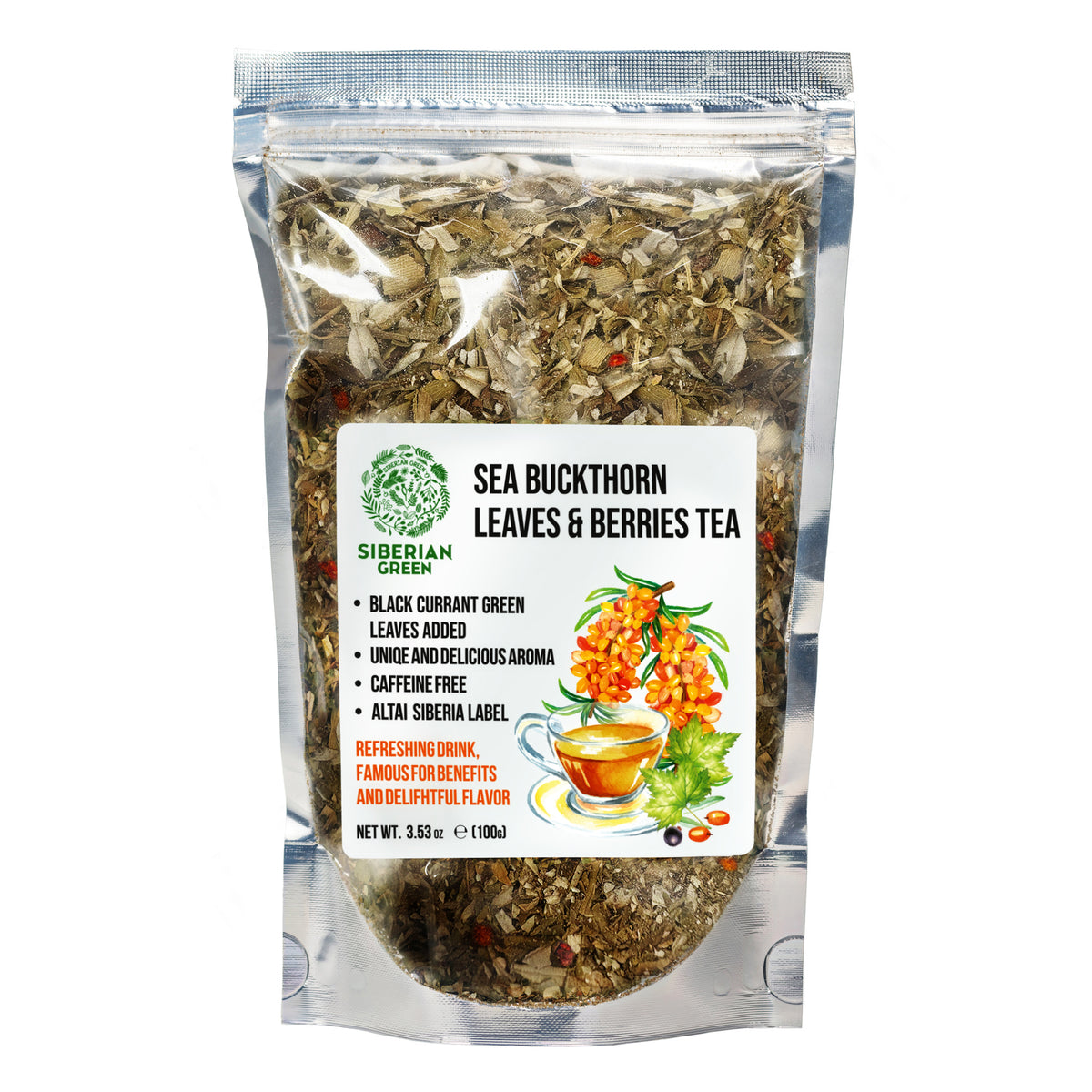 Sea Buckthorn and Black Currant Leaf Tea 100g